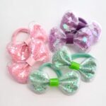 Par de laços acqua colorido