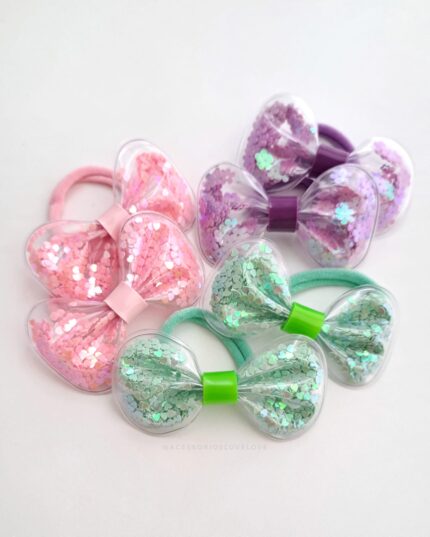 Par de laços acqua colorido