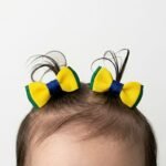 Par de laços Brasil baby