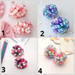Par de pompons de fita - Imagem 4