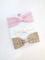 Headband com pérolas para bebê