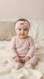 Headband com pérolas para bebê - Imagem 2